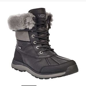UGG Women's Black and Gray Fur-Lined Boots